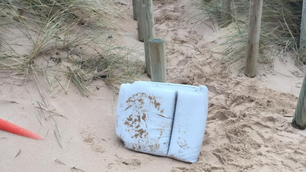 Sandy cushion on a beach