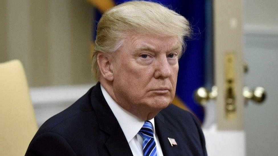 US President Donald Trump pictured in the Oval Office of the White House on June 30, 2017