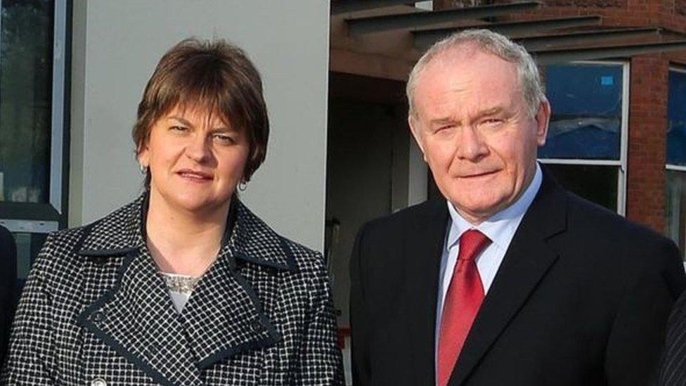 Arlene Foster (left) later took over as First Minister, serving alongside Mr McGuinness