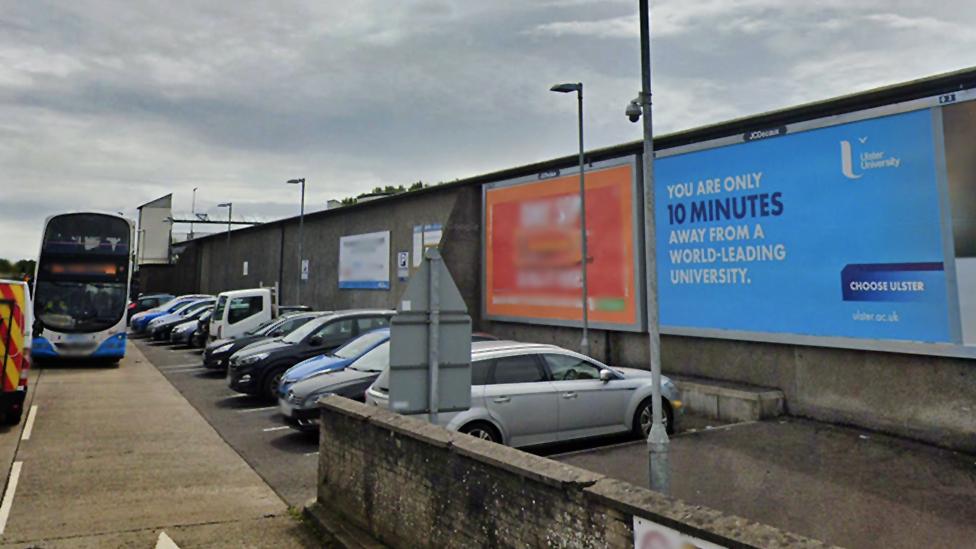 University sign, seen on the Ballycastle Road in Coleraine in July