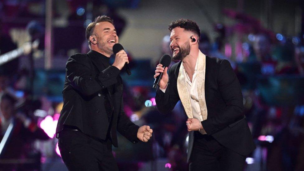 Gary Barlow and Calum Scott