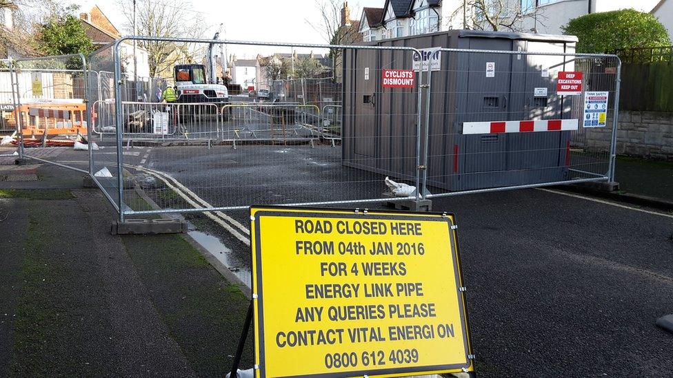 Headington pipeline trench