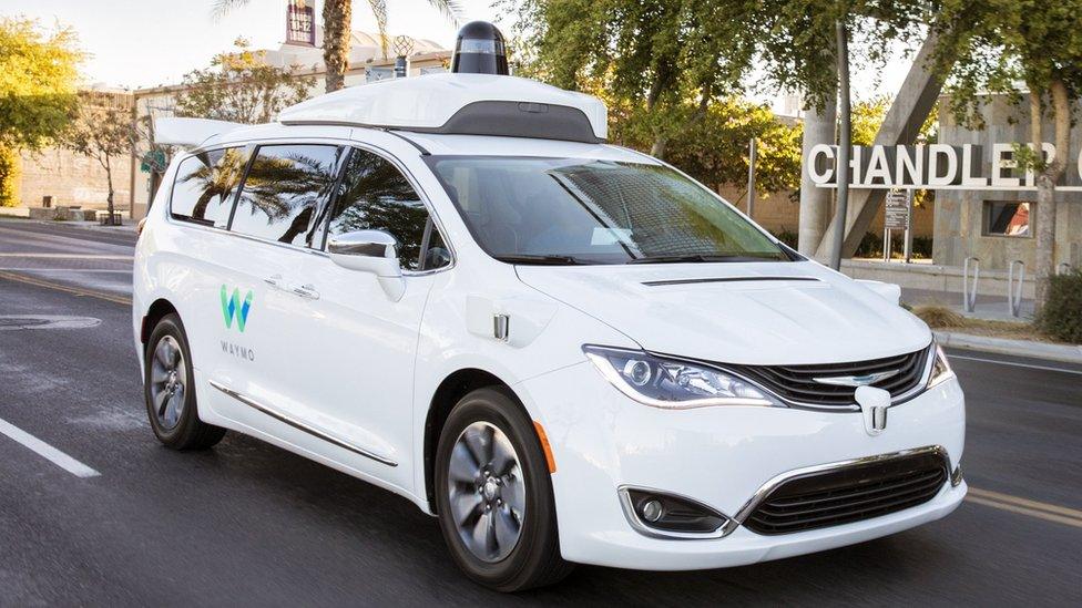 A Waymo driverless car