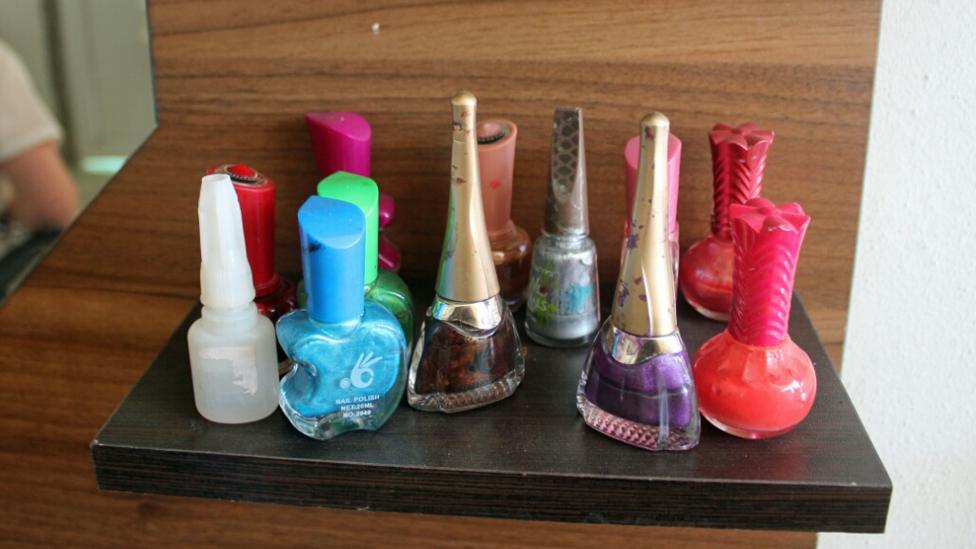 bottles of nail varnish