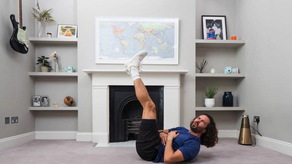 Joe Wicks in his living room