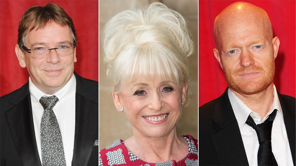 Adam Woodyatt, Dame Barbara Windsor and Jake Wood