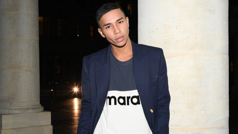 Olivier Rousteing at Paris Fashion Week in October 2021