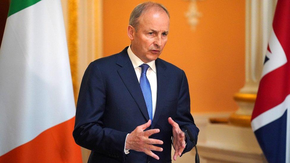 Tanaiste and foreign affairs minister Micheal Martin during a press conference at Mansion House, in London,