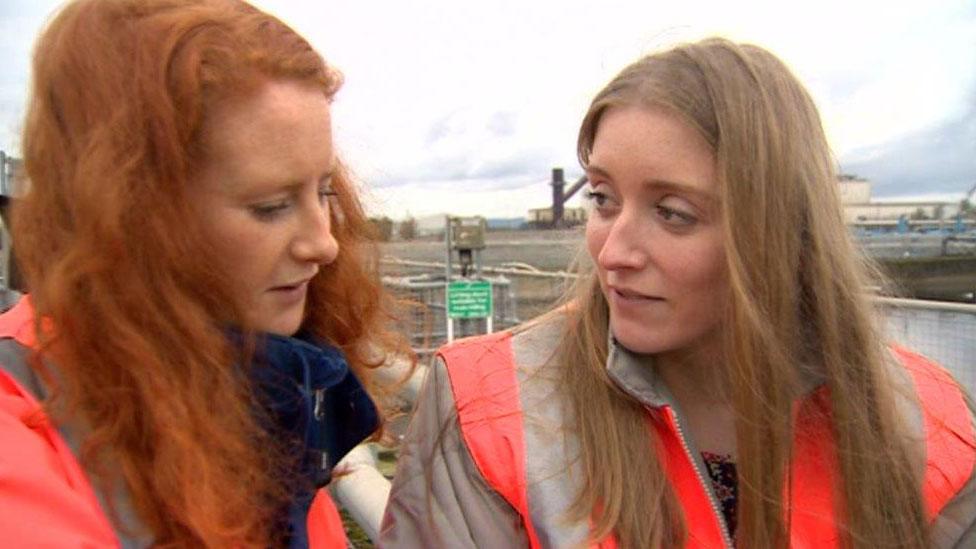 Female Welsh Water technicians