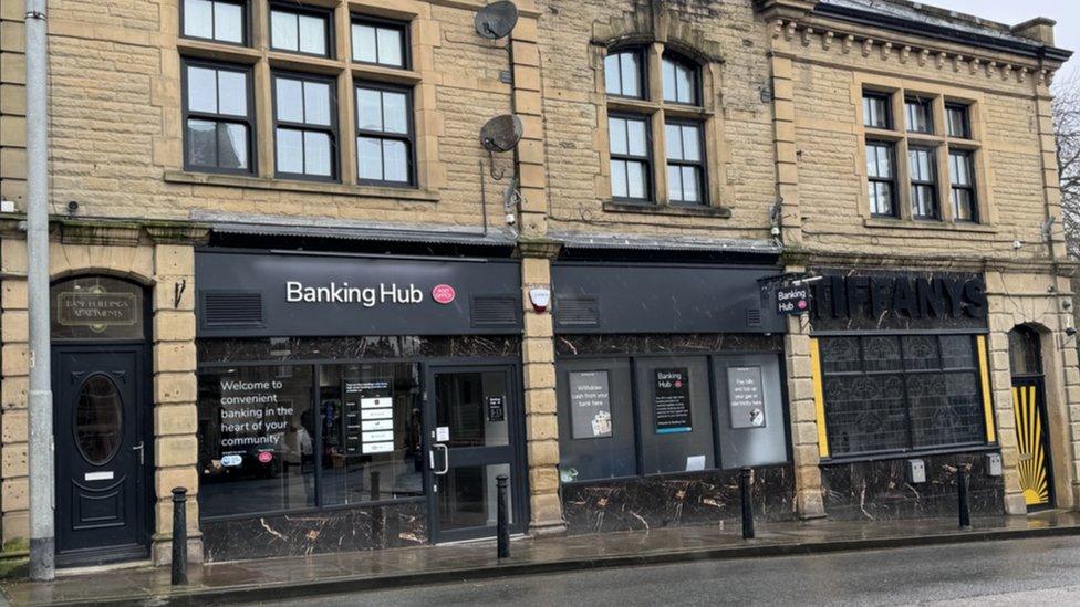 Barnoldswick's banking hub on Skipton Street.