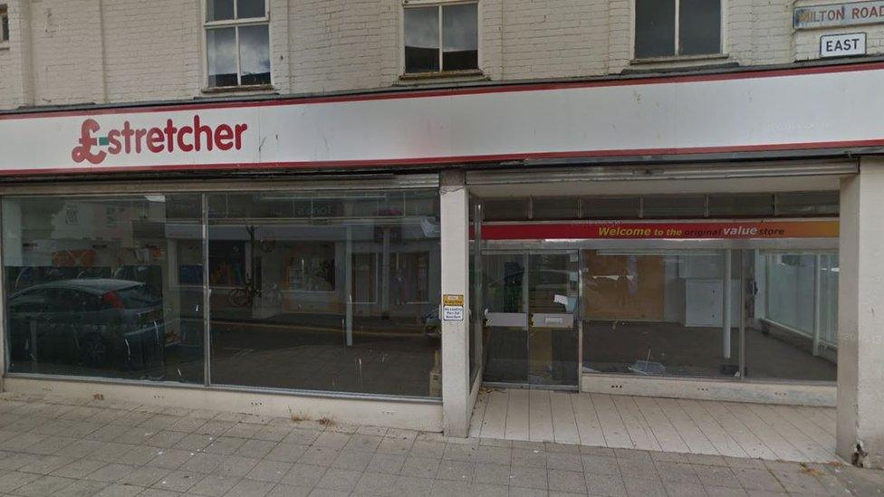 The former Poundstretcher in Lowestoft