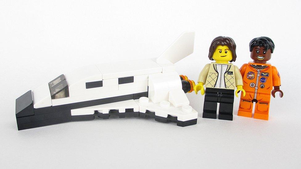 Astronauts Sally Ride and Mae Jemison in Lego