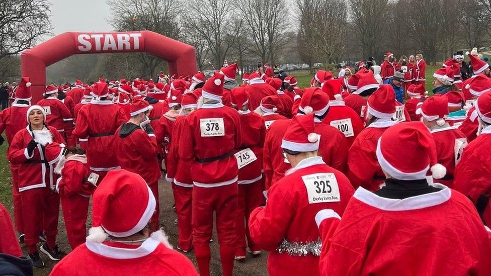 Derby Santa Run at Markeaton Park