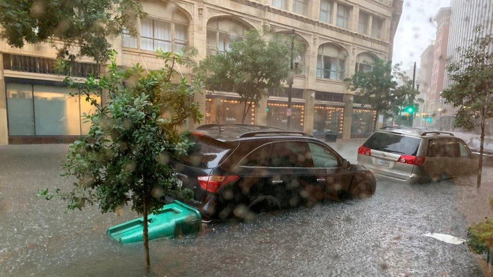 Flooded street