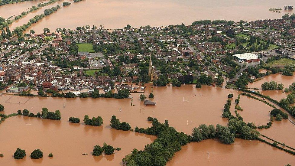 Upton flooding pre-barriers