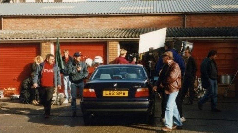 Filming Only Fools and Horses scene