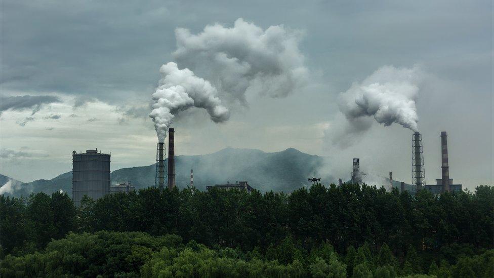 Coal powered factory in China