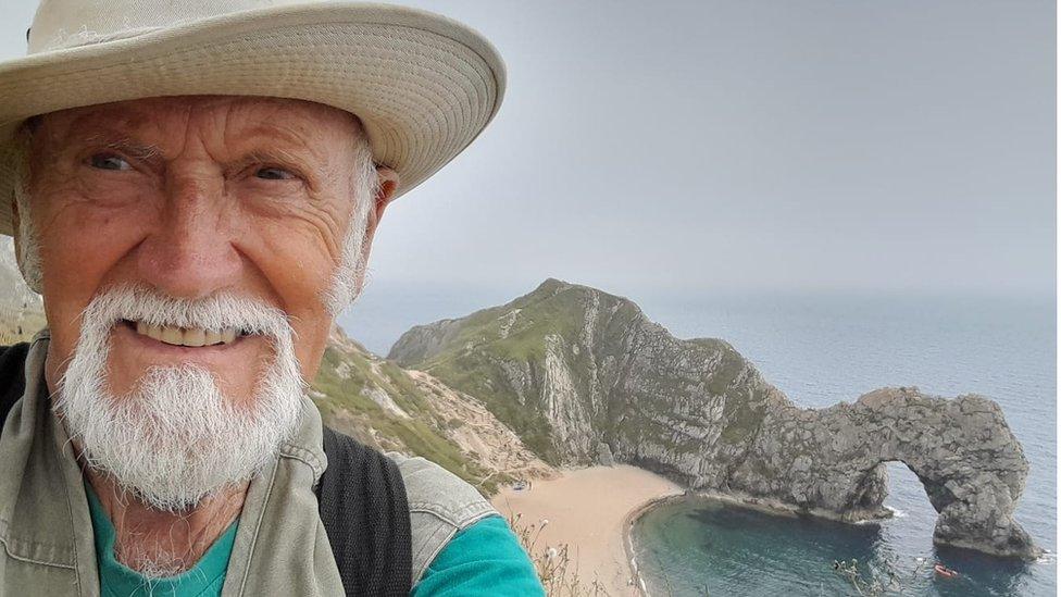 Derek Adams at Durdle Door