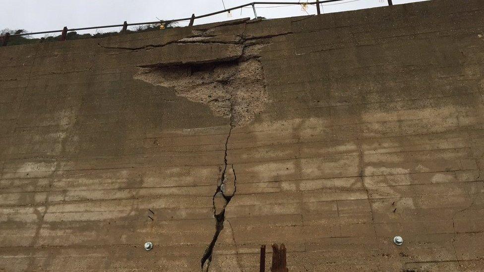 Trackside damage at Dover