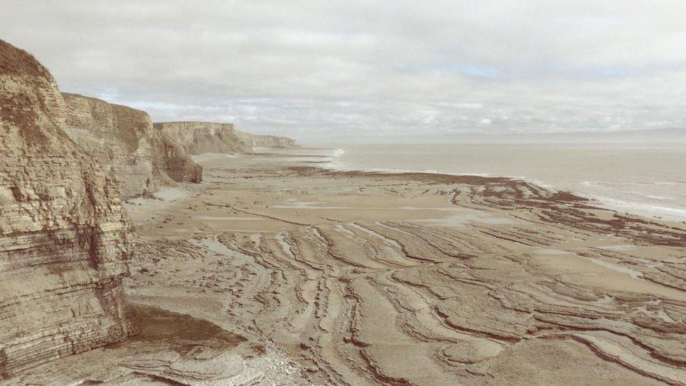 The beach at Southerndown, near Bridgend