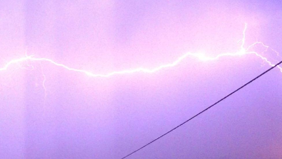 Lightning in Aberdeenshire