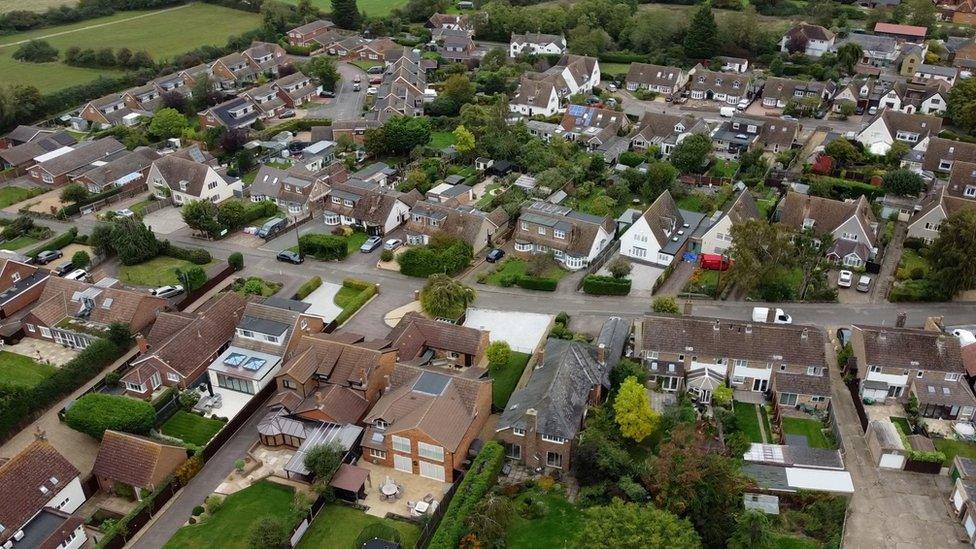 Aerial view of Mid Bedfordshire village