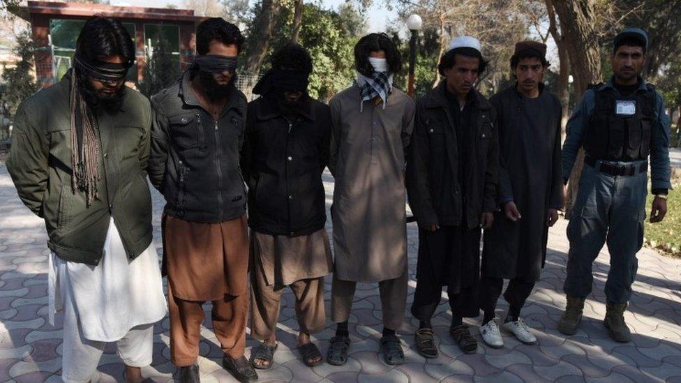 Suspected IS members in Afghanistan