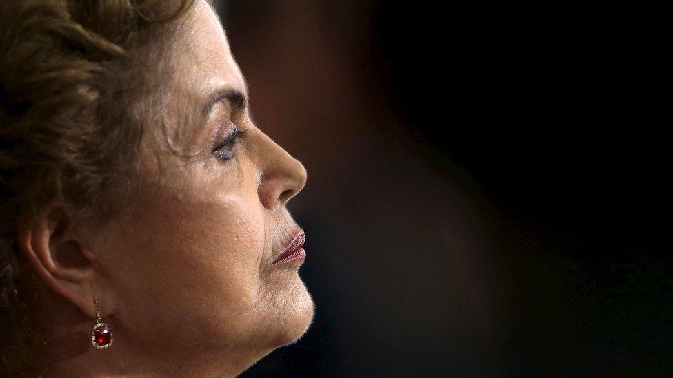 Brazil's President Dilma Rousseff attends a news conference at the Planalto Palace in Brasilia, Brazil March 16, 2016.