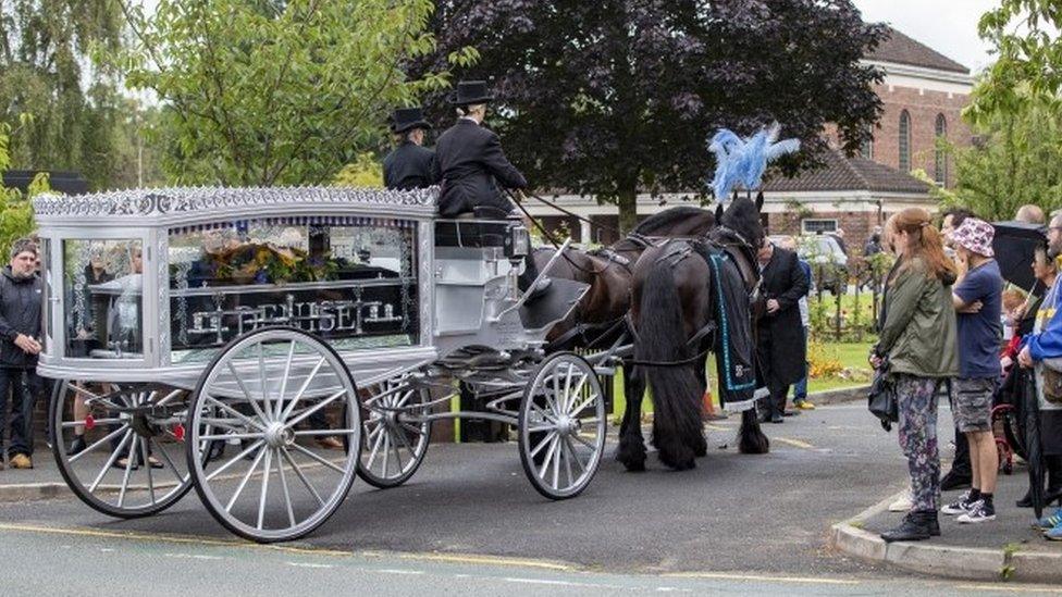 Denise Johnson's coffin