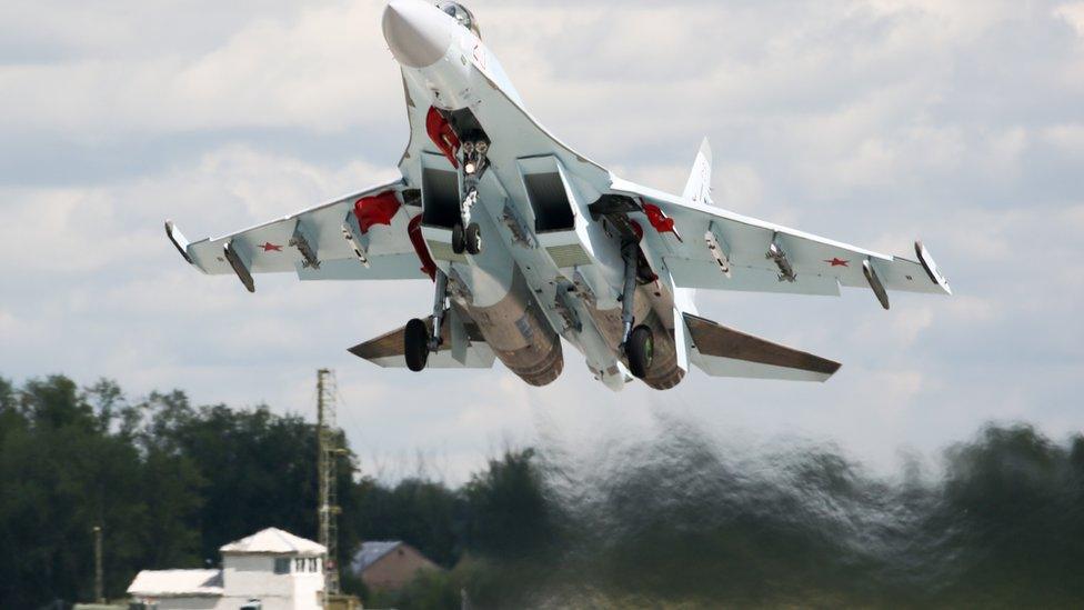 Russian-built Su-35 fighter jet