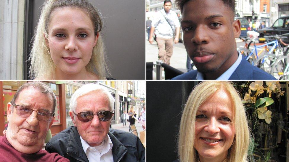 Clockwise from top left: Bryony Wood, Ebuka Orunta, Julie Banks, and John Coles and John Lee