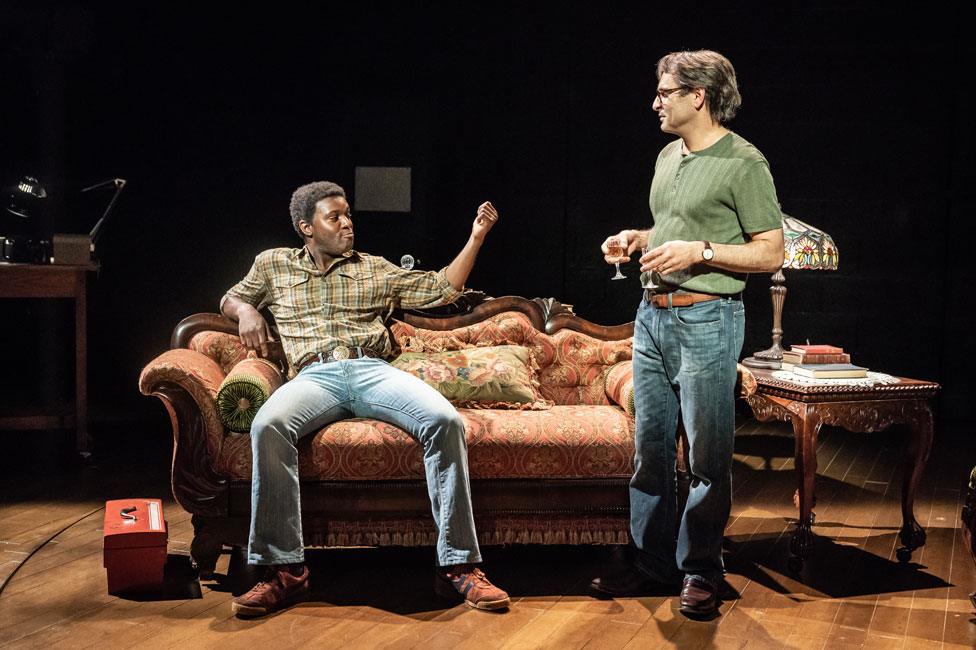 Ashley Samuels and Zubin Varla in Fun Home