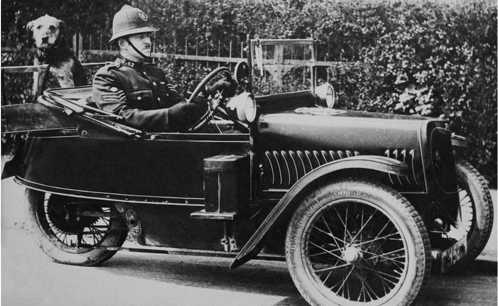 UNITED KINGDOM - JANUARY 01: Three-Wheeled Vehicle For English Police On Thirties