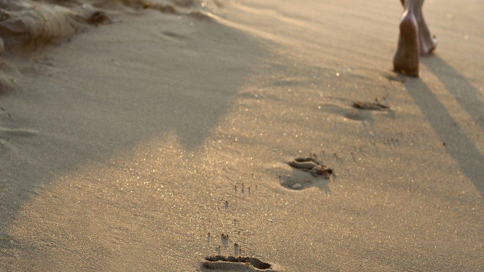 Footsteps in the sand