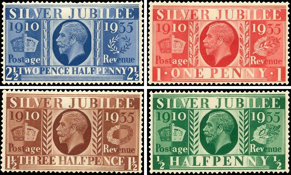 George V Silver Jubilee stamps