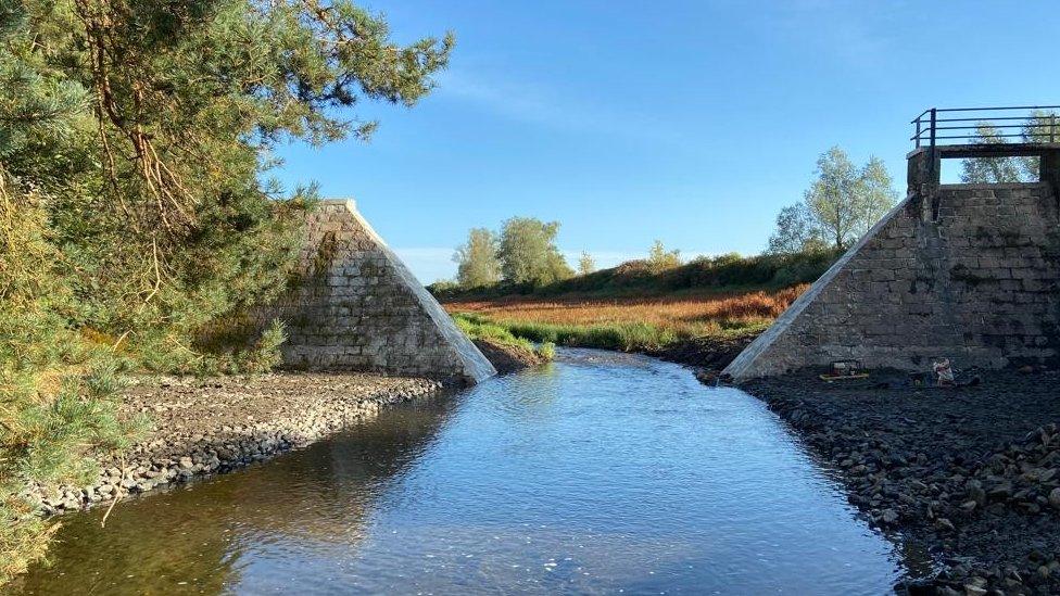 Garlogie Dam after take down