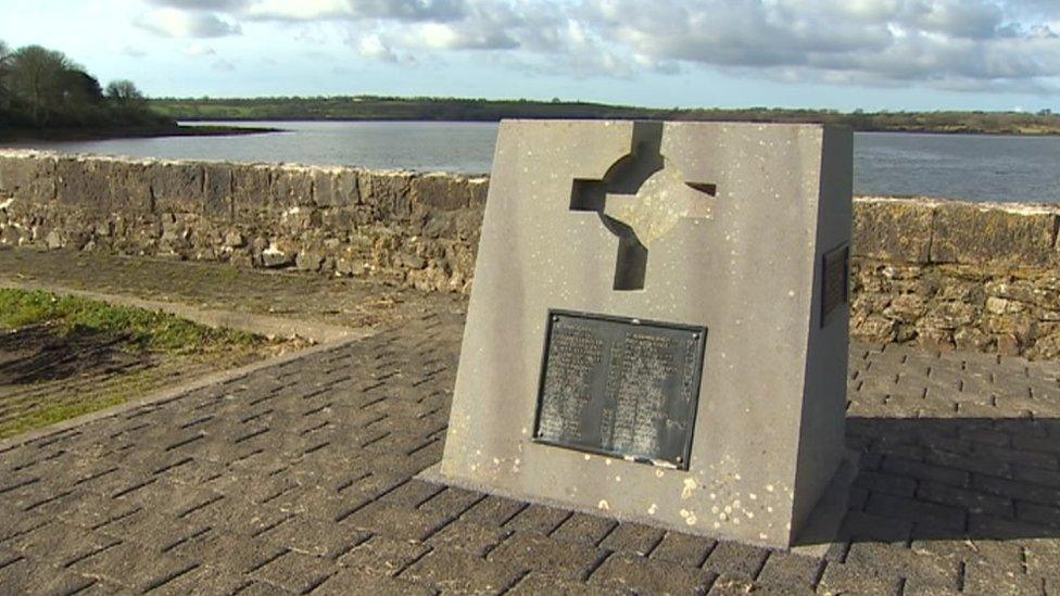 Photo of the memorial overlooking the Eastern Cleddau