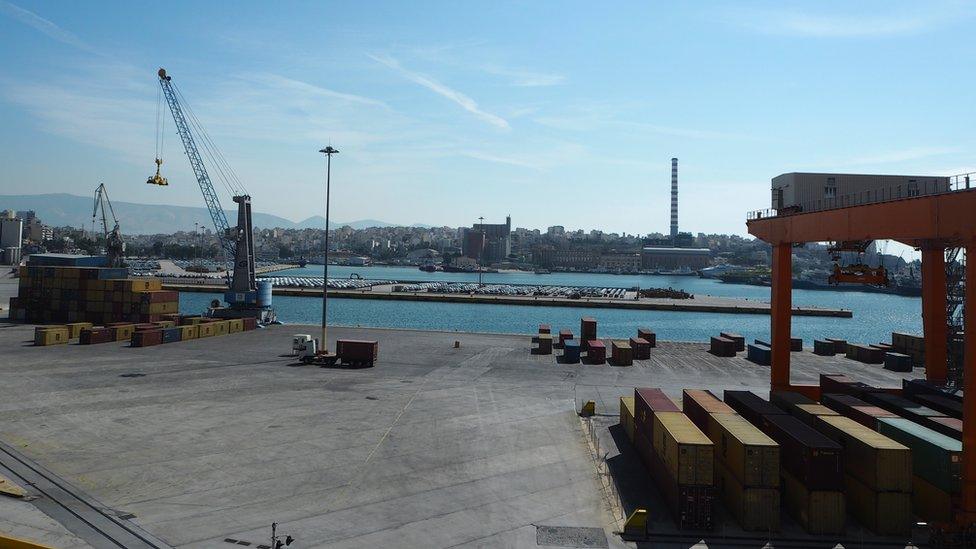 Piraeus container port