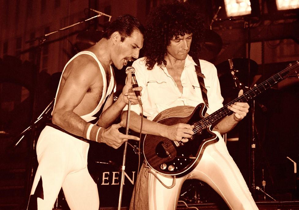 Freddie Mercury and Brian May