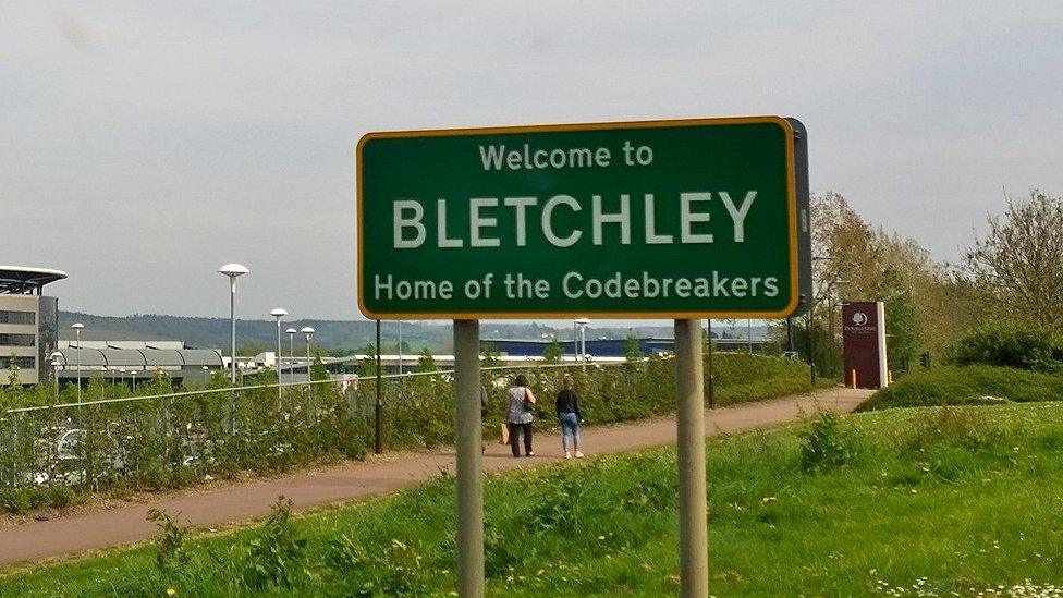 Welcome to Bletchley sign