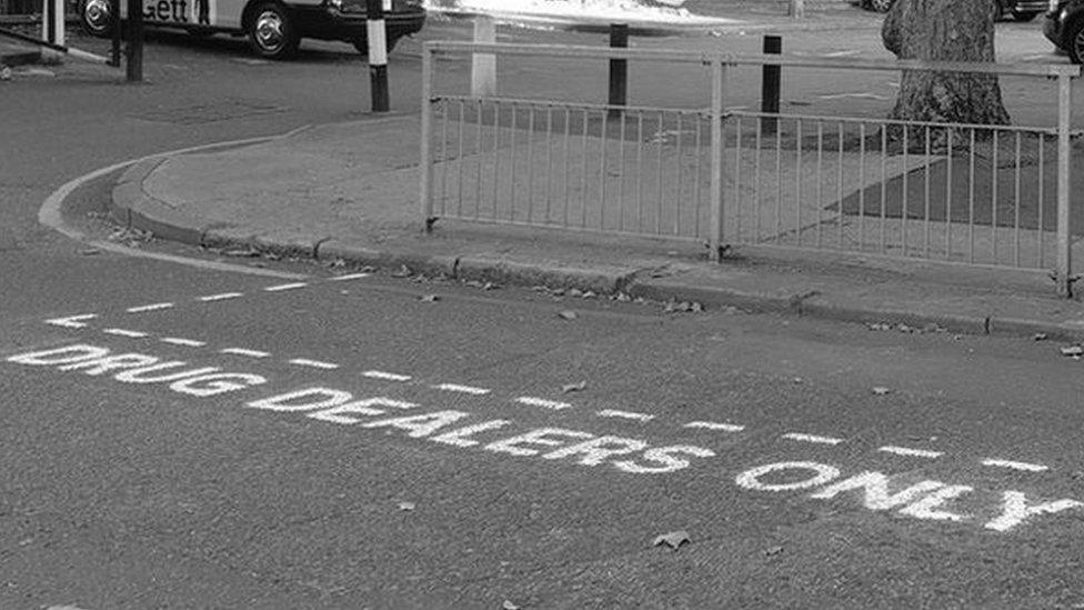 East London 'drug dealers only' parking space