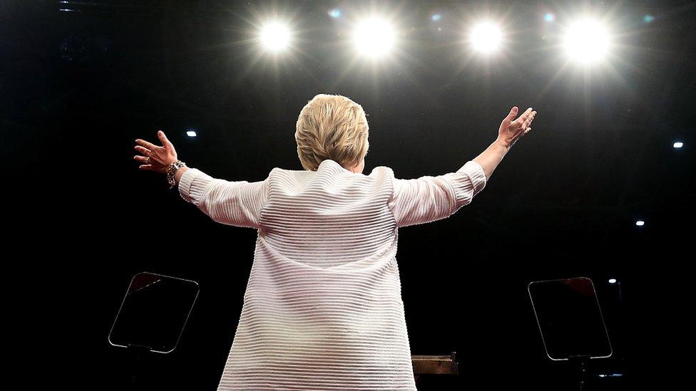 Democratic presidential candidate former Secretary of State Hillary Clinton speaks during a primary night event on 7 June 2016 in Brooklyn, New York.