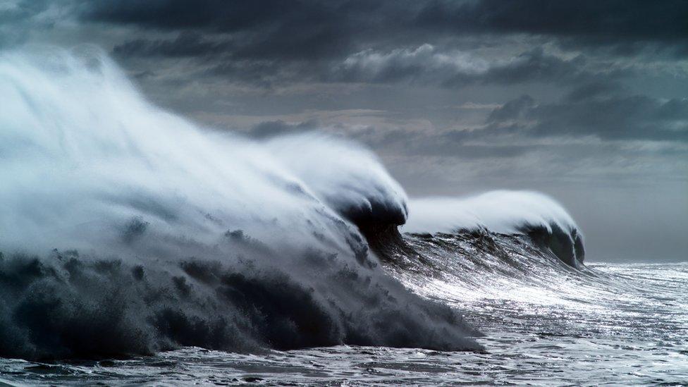 Giant Waves breaking along the Wild Coast, South Africa.