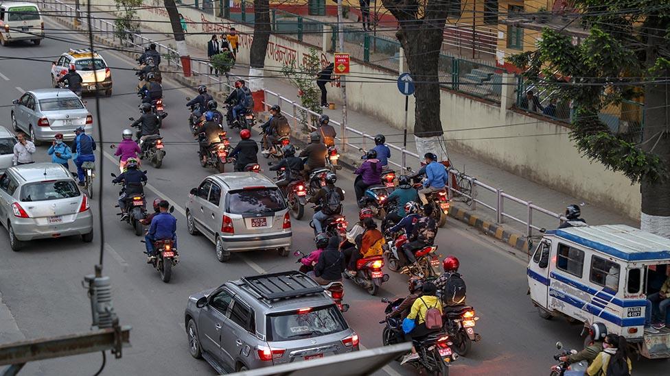 traffic in Kathmandu