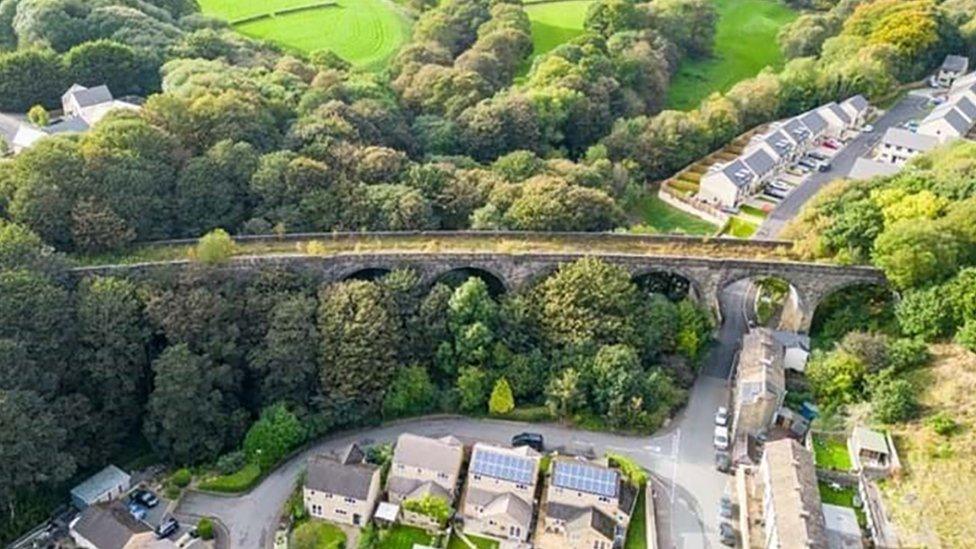 Aerial view of the viaduct