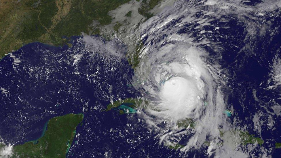 Hurricane Matthew satellite image