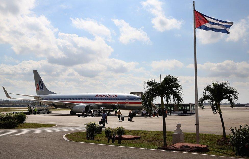 An American Airlines a jet at Jose Marti International Airport