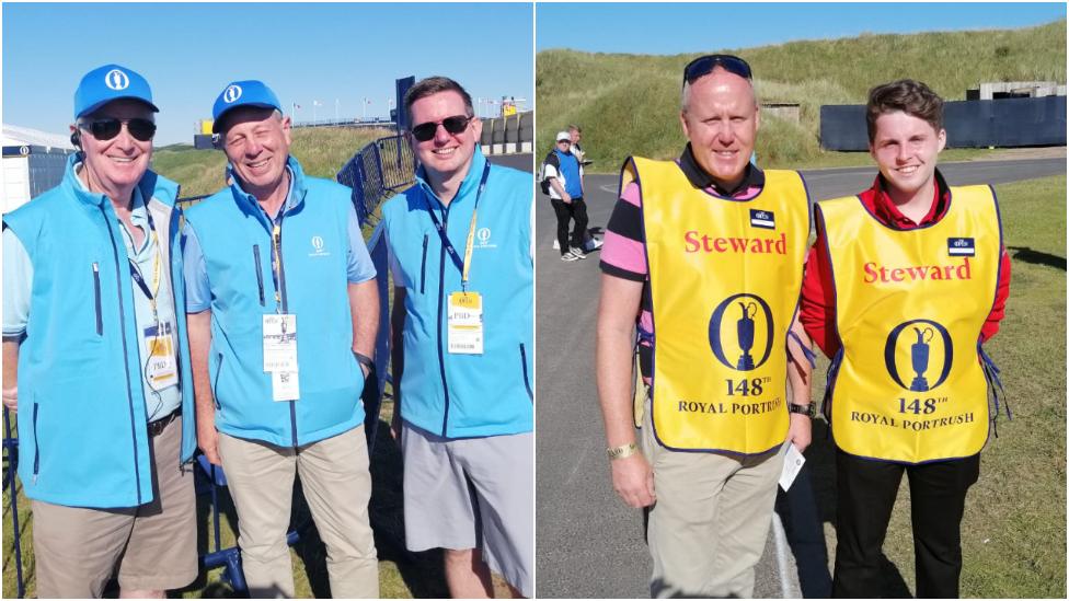 Volunteers and stewards at Royal Portrush for the Open