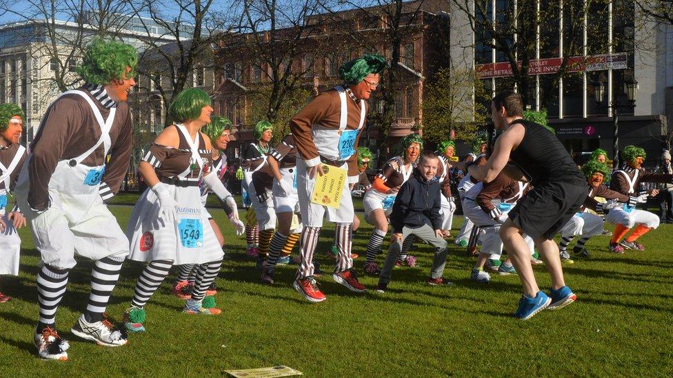 They were put through their paces prior to the event starting at Belfast City Hall