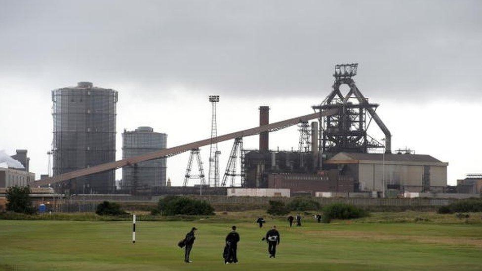 Golfers in Teesside, England